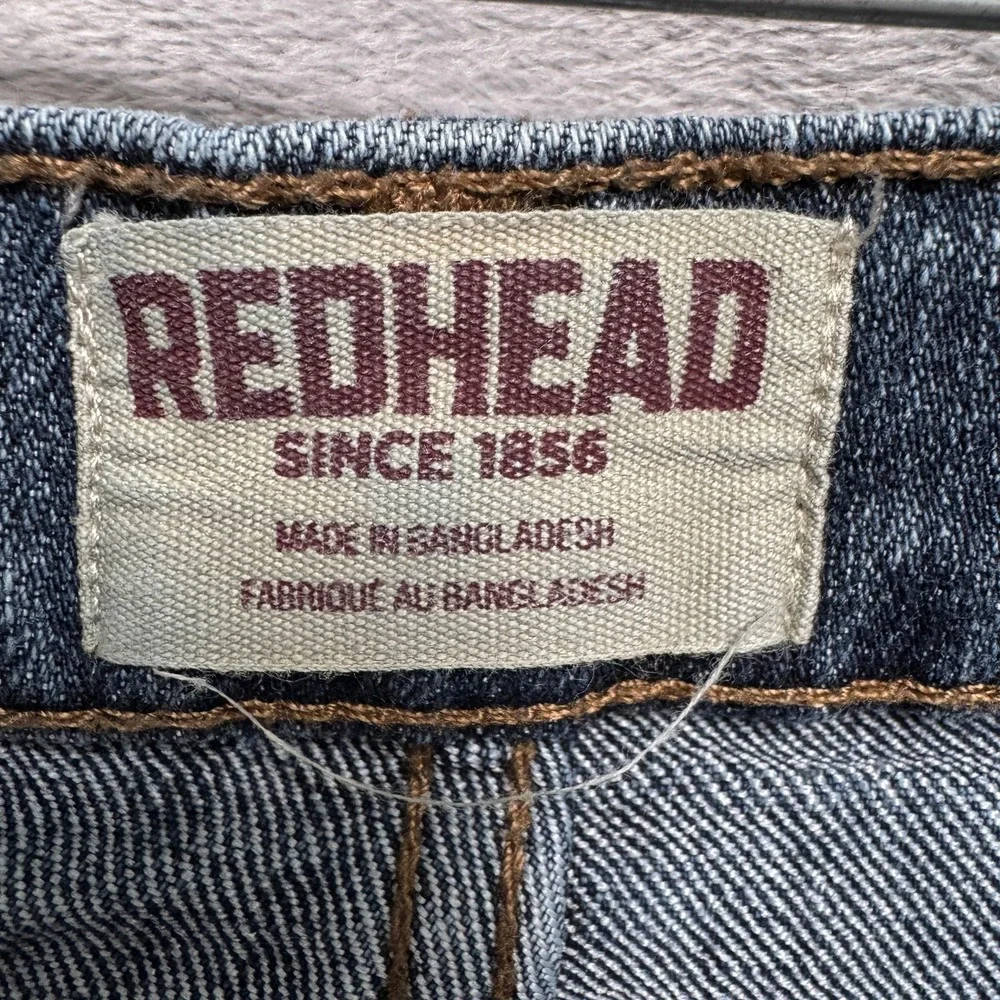 RedHead‎ Jeans Mens 42x32 Blue Stretch Denim Straight Leg Relaxed Fit Casual
